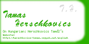 tamas herschkovics business card